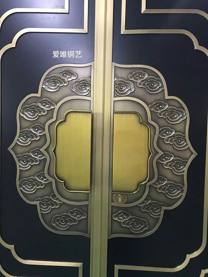 新中式風格銅門 (4)