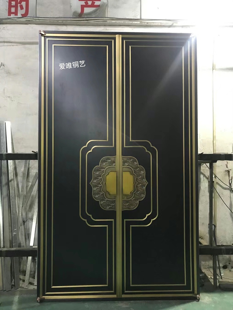 新中式風格銅門 (1)